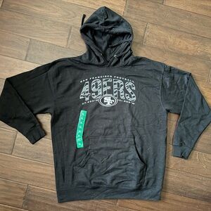 Men’s XL 49ers hooded sweatshirt in Black - New
